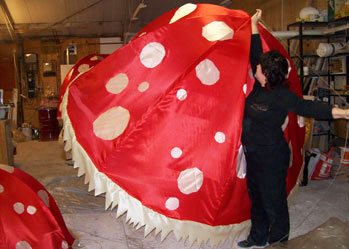 giant toadstool decoration for party