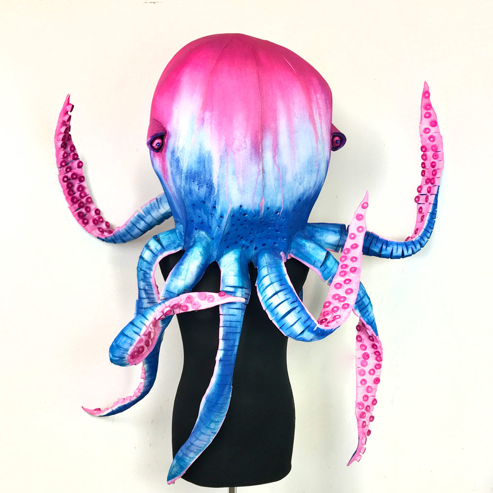 octopus squid  custom mask costume head octopus Tentacle Studio