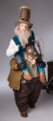 steampunk piggyback costume made by Tentacle Studio