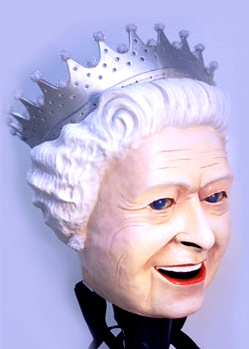 Queen elizabeth big paper mache custom-made head portrait