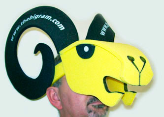 promotional mask head ram animal  animal headdress big