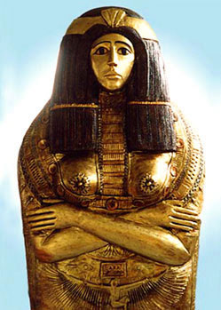 Sarcophagus golden Egyptian theatre custom prop