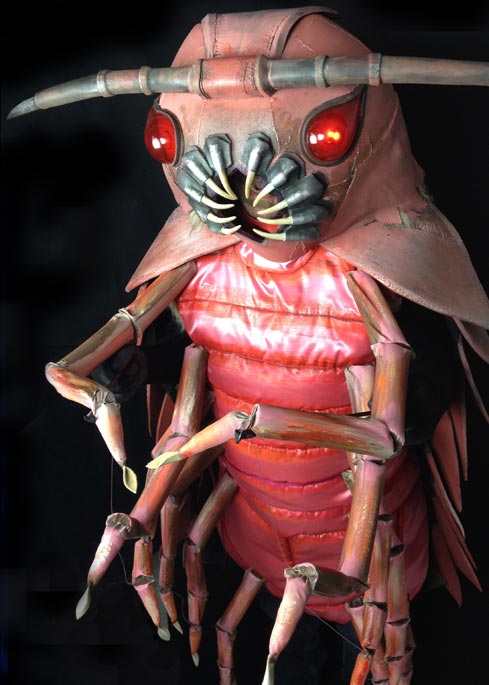 isopod pink monster insect custom costume monster mask maker Tentacle Studio