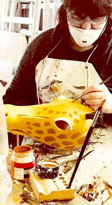 giraffe mask maker tentacle studio