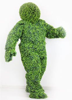 human hedge men topiary costume suit made by Tentacle Studio