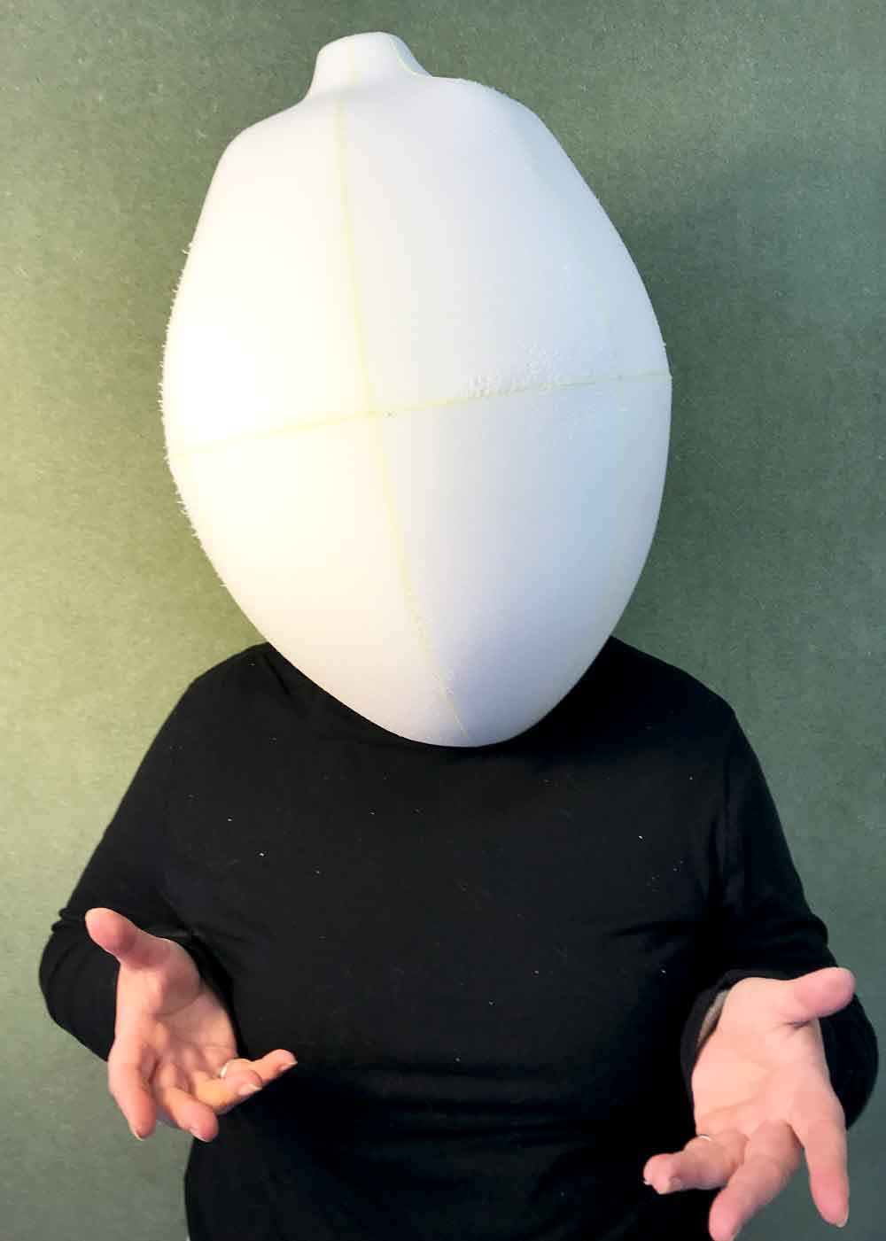 lemon fruit custom made head masks costume maker Tentacle Studio