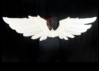 white wings cherub pegasus adult hand made by Tentacle Studio