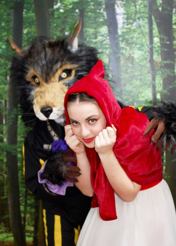 wolf head mask red riding hood