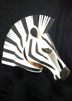 zebra head theatre costume mask custom prop maskmaker animal masks maker